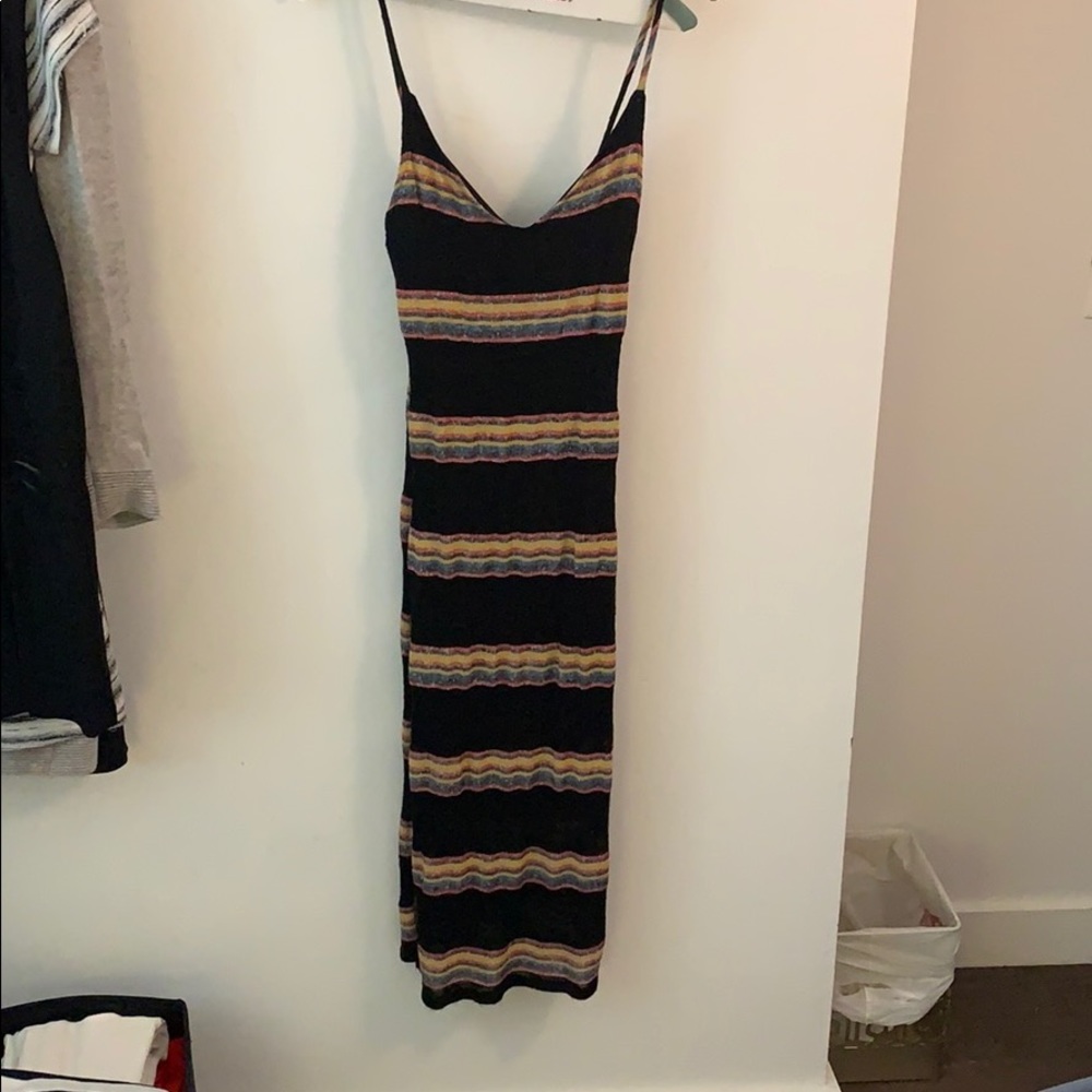 Stripped midi dress